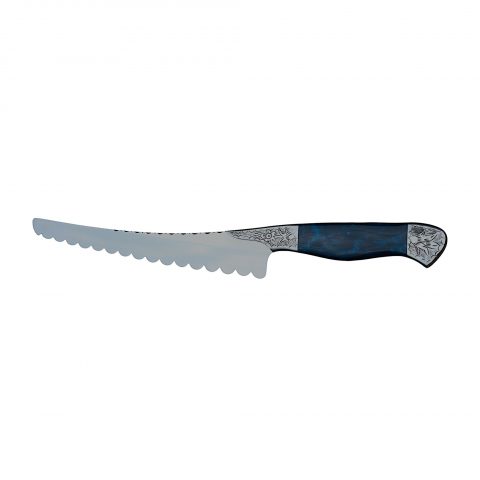 Ornate Bolster Culinary Knife Set (Blue Resin) - Image 5