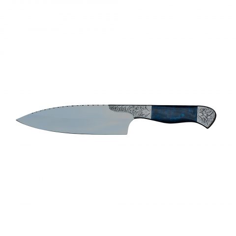 Ornate Bolster Culinary Knife Set (Blue Resin) - Image 3