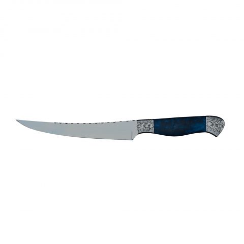 Ornate Bolster Culinary Knife Set (Blue Resin) - Image 6
