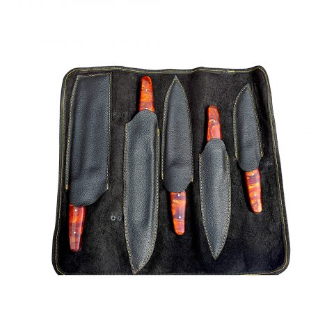 Classic Resin Handle Black Blade Chef Set (5 Piece) - Image 9