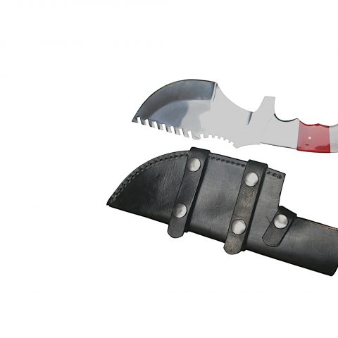 Full Tang Tactical Hunting Knife with Razor-Sharp Blade & Leather Sheath - Image 5