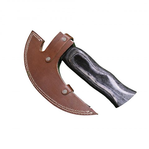 Hand-Forged Viking Axe | Engraved Norse Raven & Rune Etchings | Blackened Wood Handle With Leather Sheath - Image 3