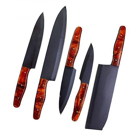 Classic Resin Handle Black Blade Chef Set (5 Piece) - Image 2