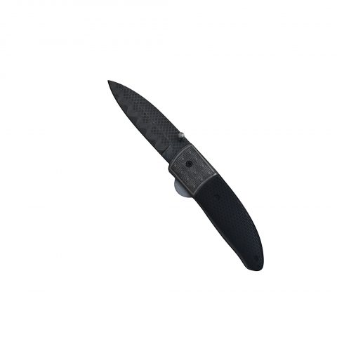 Artisan Micarta Handle Folding Knife With Leather Pouch - Image 2