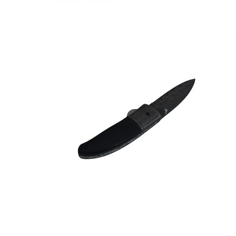 Artisan Micarta Handle Folding Knife With Leather Pouch - Image 3