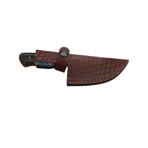 Compact Bushcraft Knife with Colorful Layered Handle - Image 5